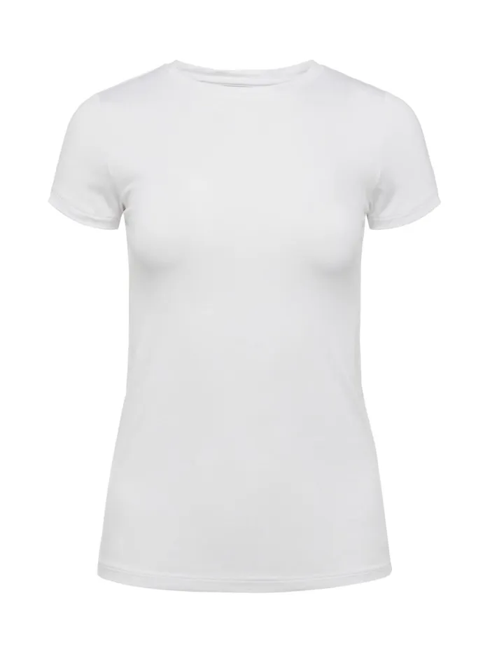 L039Agence Tees Women Ressi Fitted Tee White L039Agence Tees Women Ressi Fitted Tee White