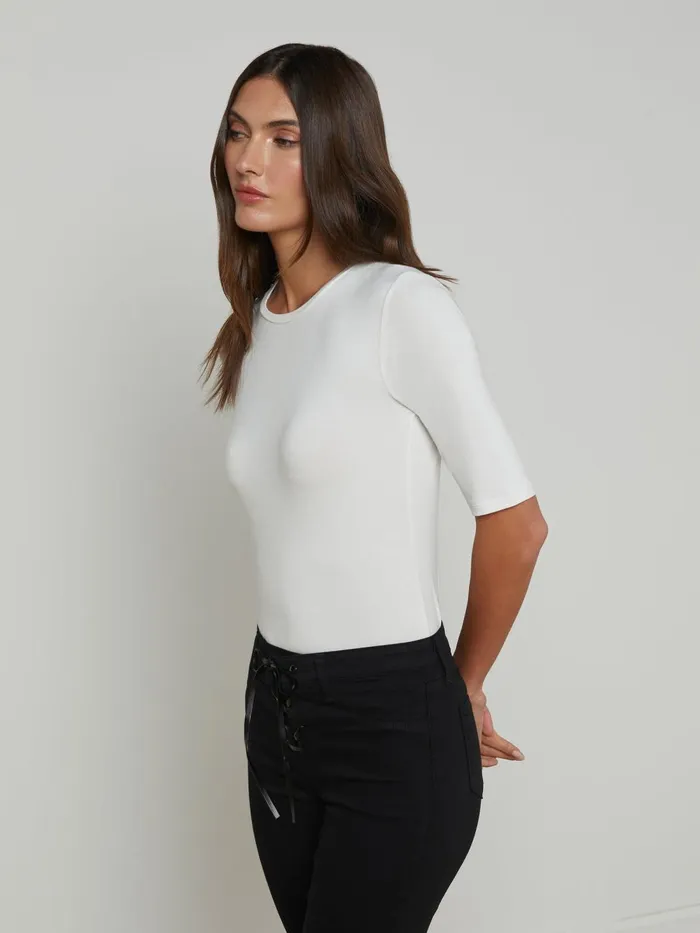 L039Agence Tees Women Saundra Jersey Tee White L039Agence Tees Women Saundra Jersey Tee White