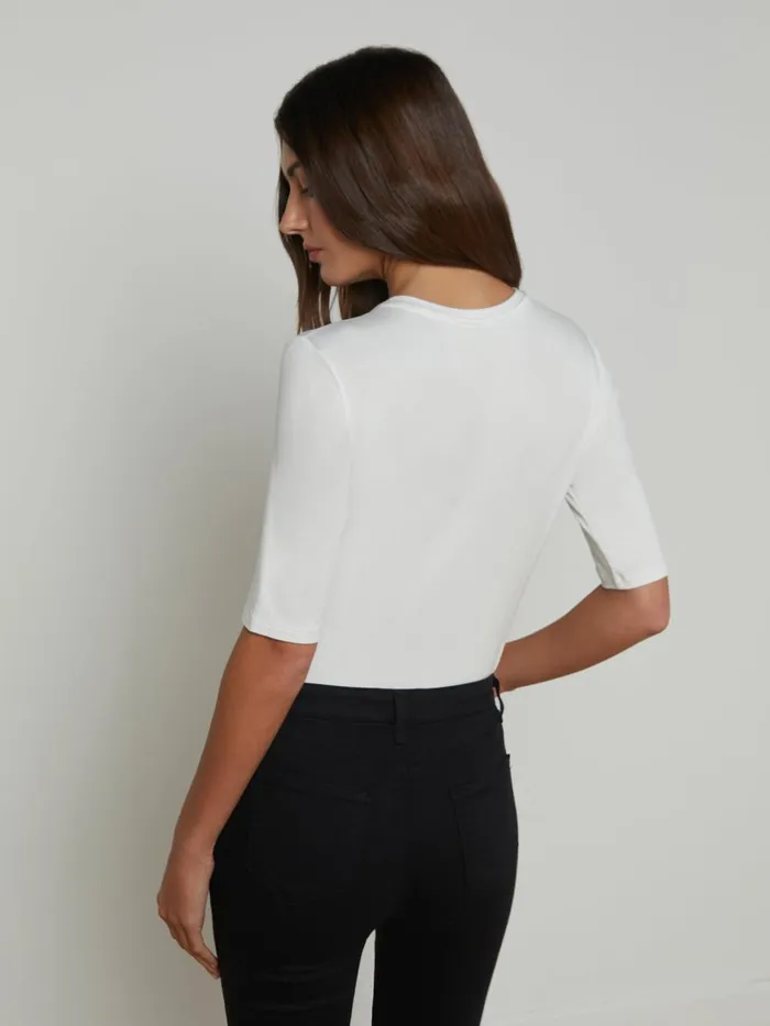 L039Agence Tees Women Saundra Jersey Tee White L039Agence Tees Women Saundra Jersey Tee White