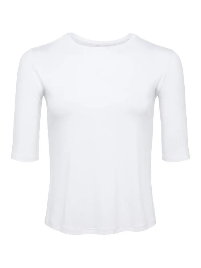 L039Agence Tees Women Saundra Jersey Tee White L039Agence Tees Women Saundra Jersey Tee White