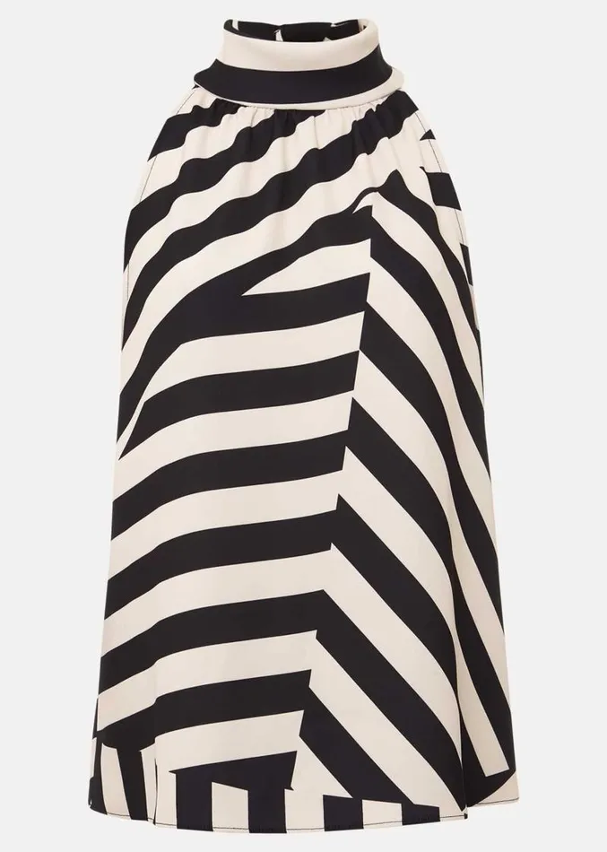 Lana Striped Halter Neck Top Blackpink Women Phase Eight Tops and TShirts