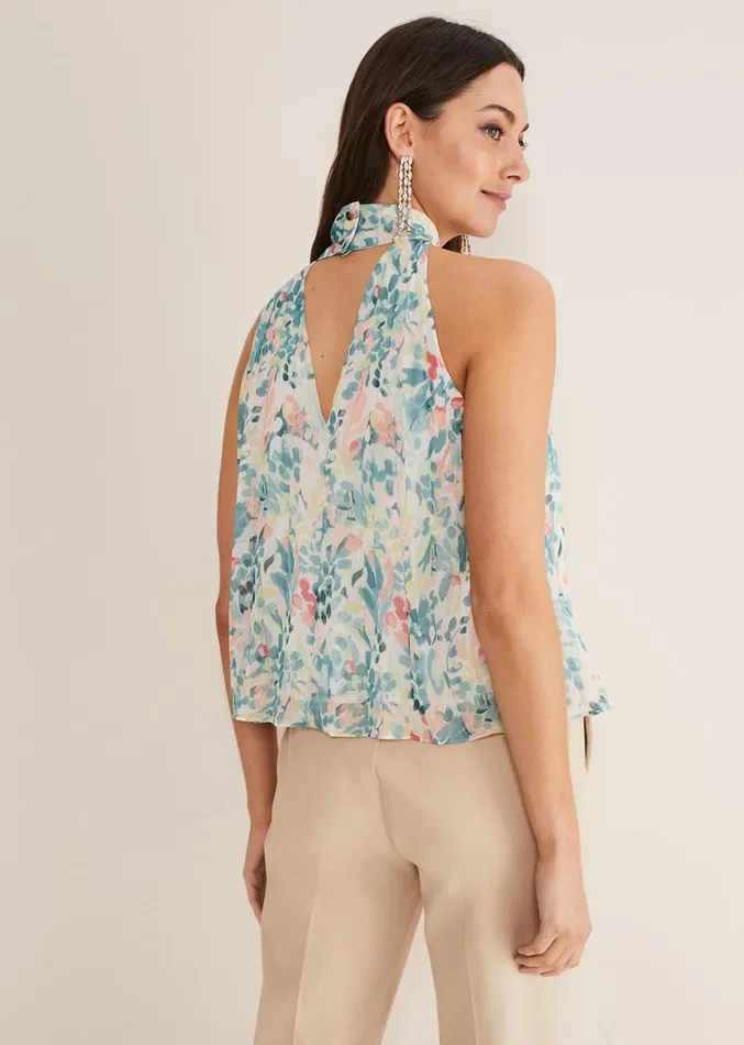 Lea Floral Pleat Blouse Pastelsmulti Women Phase Eight Shirts and Blouses
