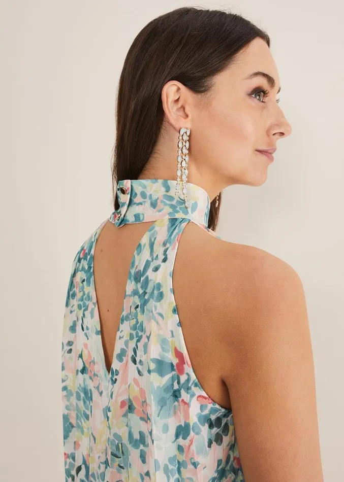 Lea Floral Pleat Blouse Pastelsmulti Women Phase Eight Shirts and Blouses