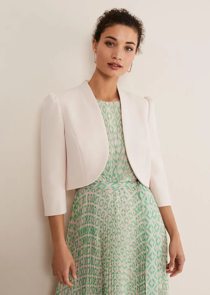 Leanna Cropped Jacket Cameo Women Phase Eight Jackets