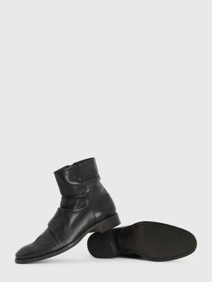 Leather Boots Men John Varvatos MORRISON SHARPEI BOOT Black