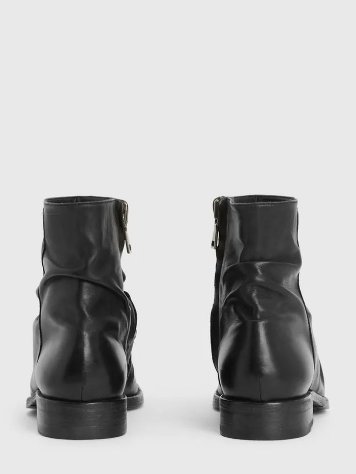 Leather Boots Men John Varvatos MORRISON SHARPEI BOOT Black