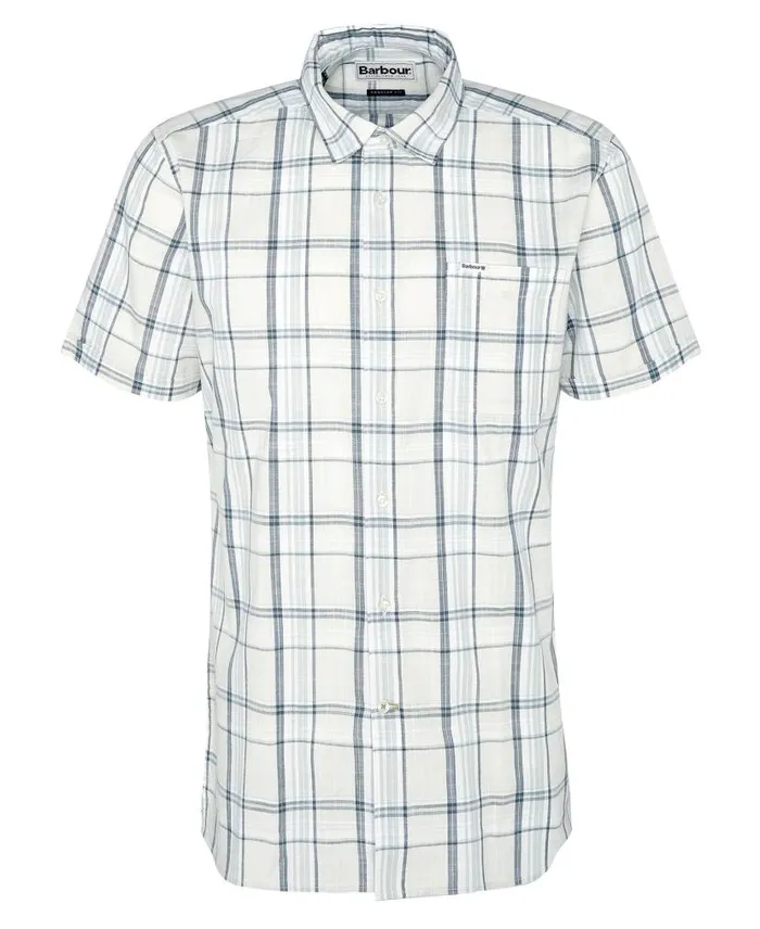 Lerwick Regular ShortSleeved Shirt Stone Men Barbour Shirts