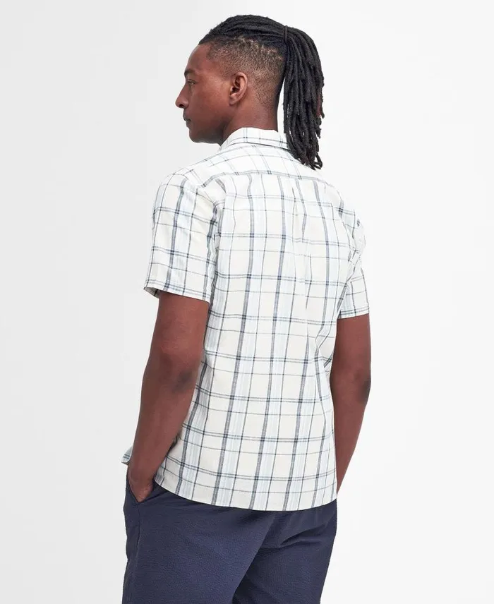 Lerwick Regular ShortSleeved Shirt Stone Men Barbour Shirts