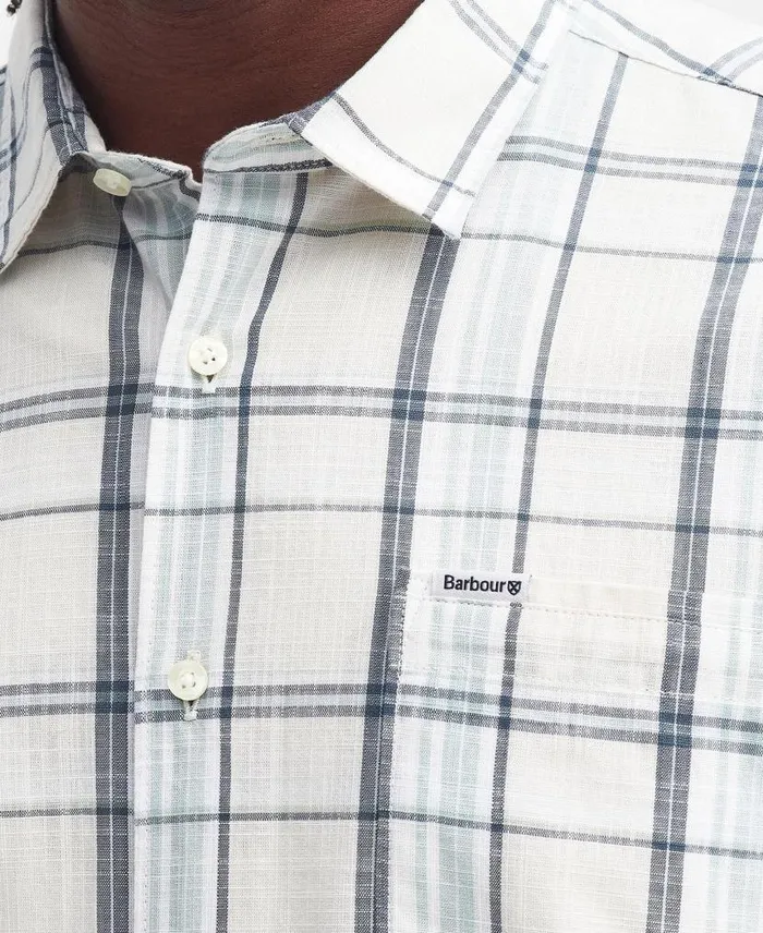 Lerwick Regular ShortSleeved Shirt Stone Men Barbour Shirts