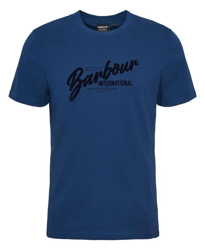 Level TShirt Washed Cobalt Men Barbour TShirts