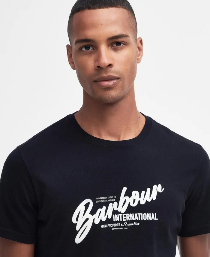 Level TShirt Washed Cobalt Men Barbour TShirts