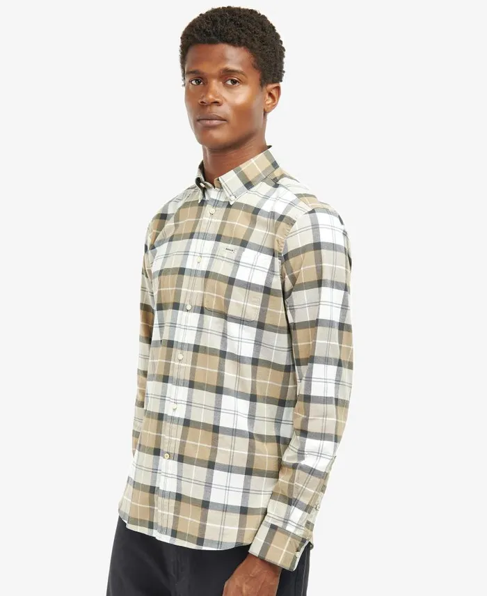 Lewis Tailored Shirt Berwick Blue Tartan Men Barbour Shirts