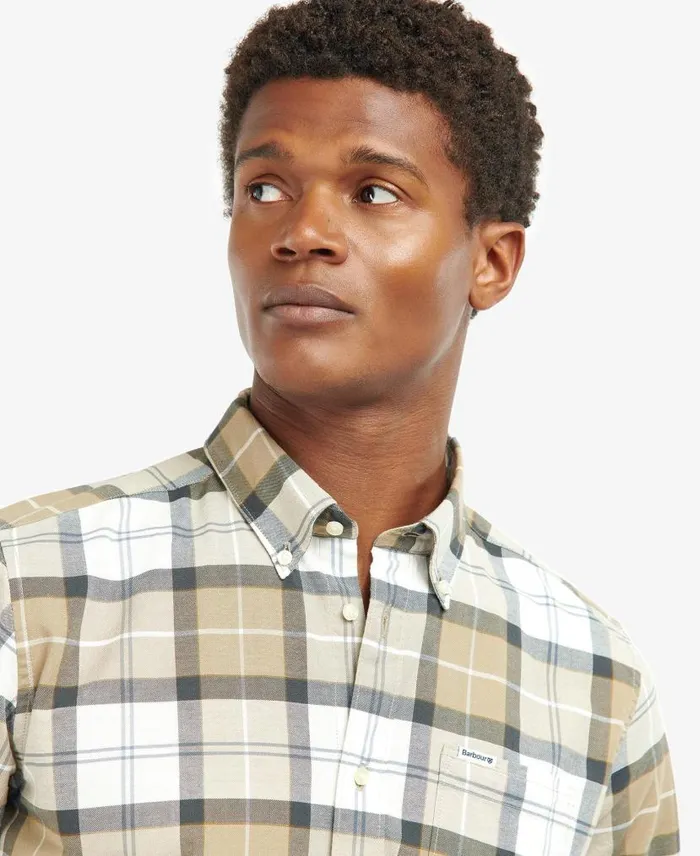 Lewis Tailored Shirt Berwick Blue Tartan Men Barbour Shirts
