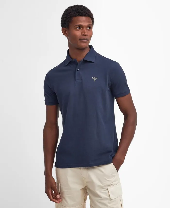 Lightweight Sports Polo Shirt Classic White Men Barbour Polo Shirts
