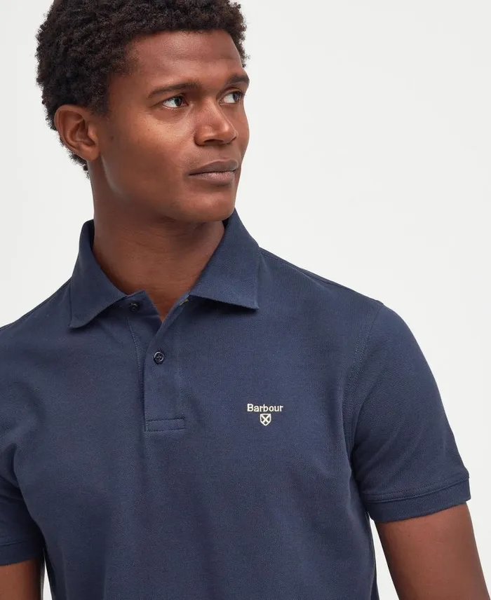 Lightweight Sports Polo Shirt Classic White Men Barbour Polo Shirts