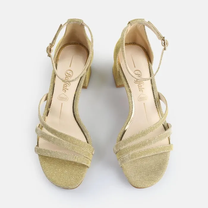 Lilly Shine Gold Buffalo Heels