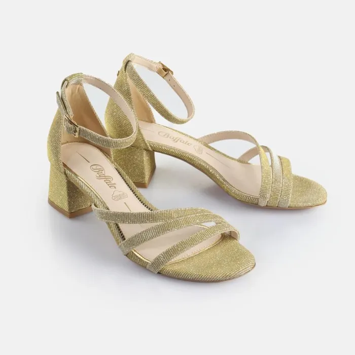Lilly Shine Gold Buffalo Heels
