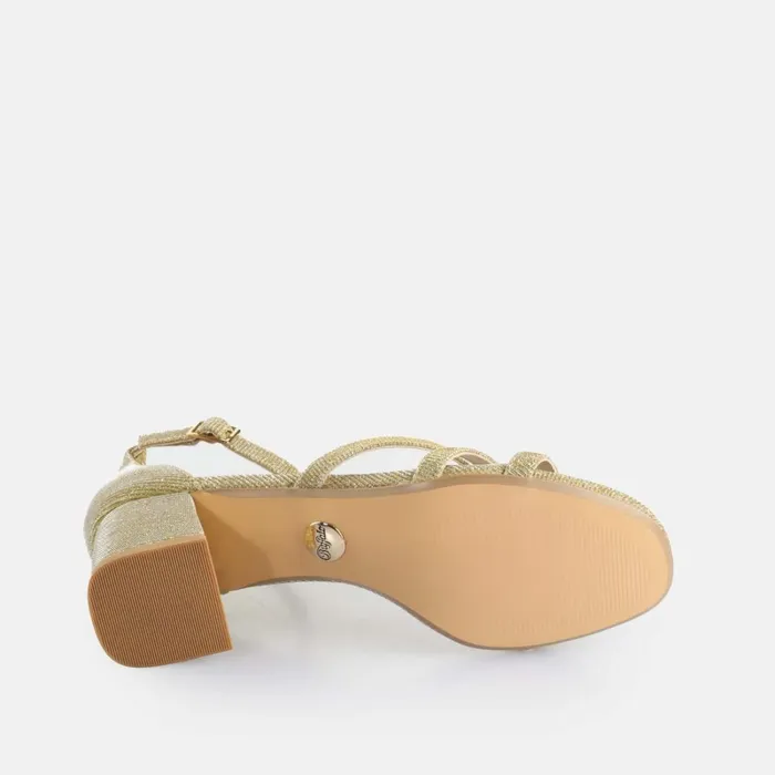 Lilly Shine Gold Buffalo Heels