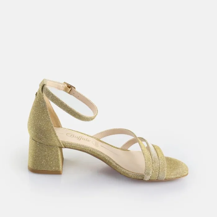 Lilly Shine Gold Buffalo Heels