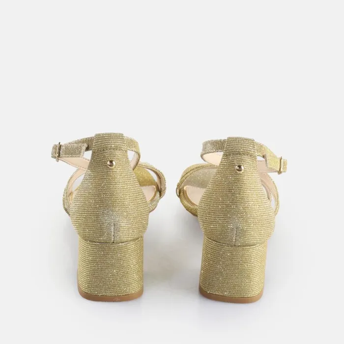Lilly Shine Gold Buffalo Heels