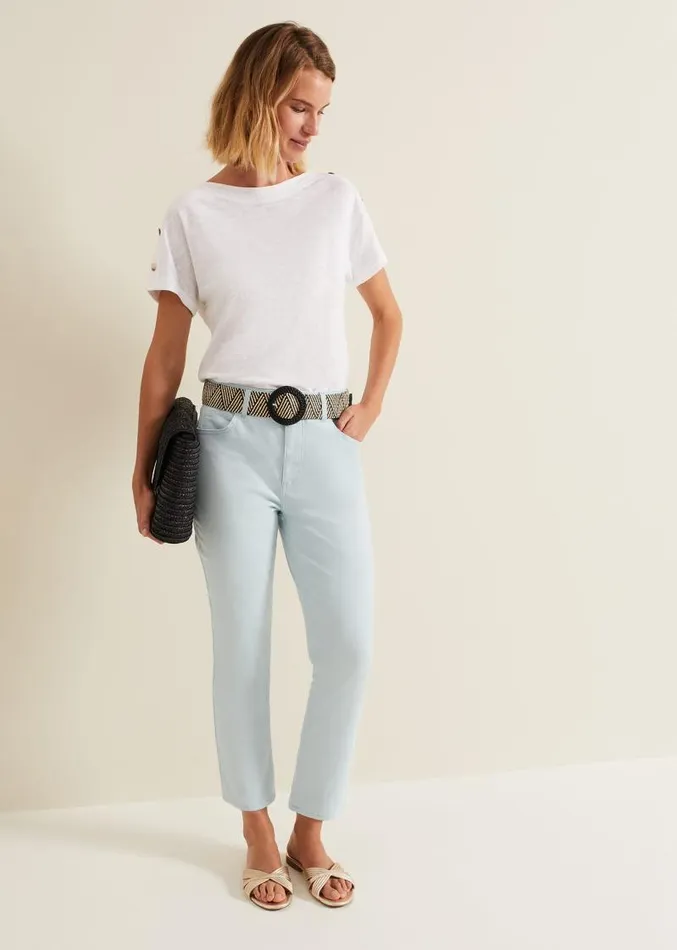 Lindsey Cropped Straight Leg Jeans Blue Women Phase Eight Jeans