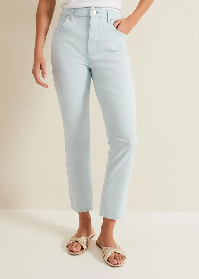 Lindsey Cropped Straight Leg Jeans Blue Women Phase Eight Jeans