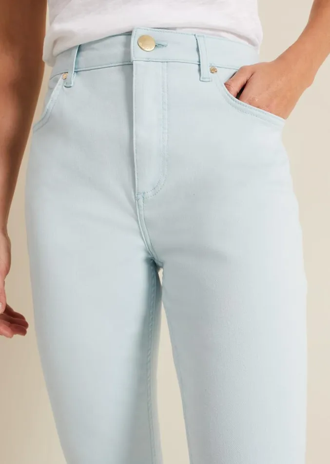 Lindsey Cropped Straight Leg Jeans Blue Women Phase Eight Jeans