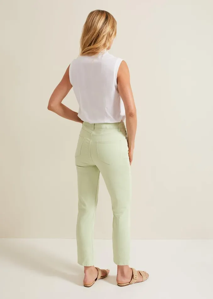 Lindsey Cropped Straight Leg Jeans Green Women Phase Eight Jeans
