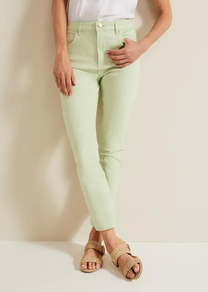 Lindsey Cropped Straight Leg Jeans Green Women Phase Eight Jeans