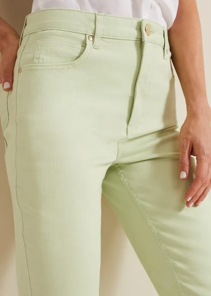 Lindsey Cropped Straight Leg Jeans Green Women Phase Eight Jeans