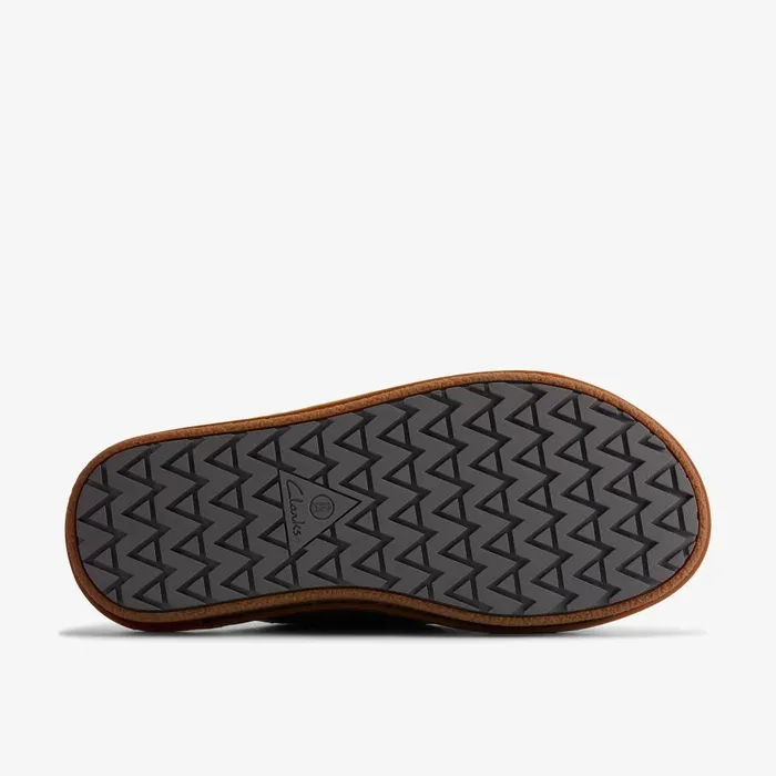 Litton Strap Dark Grey Leather Men Clarks Sandals and Flip Flops