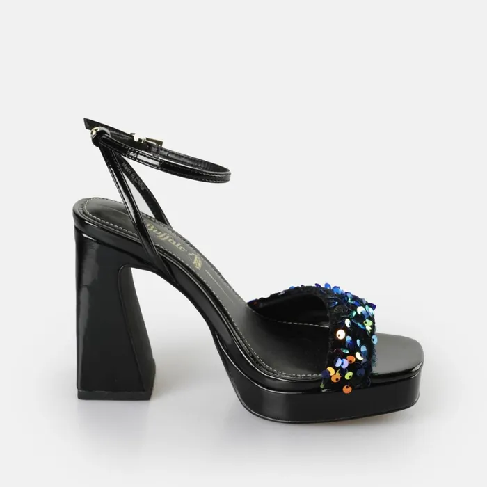 Liza Disco Black Buffalo Heels Liza Disco Black Buffalo Heels