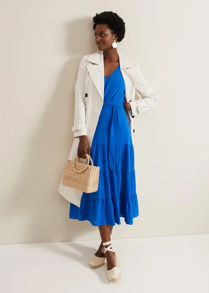 Lola Blue Tiered Dress Blue Women Phase Eight Dresses