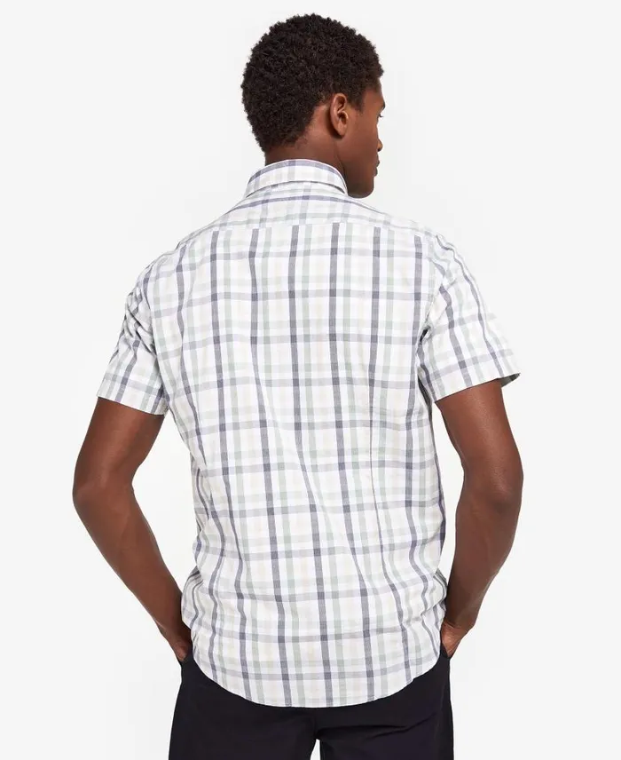 Longstone Tailored ShortSleeved Shirt Red Men Barbour Shirts