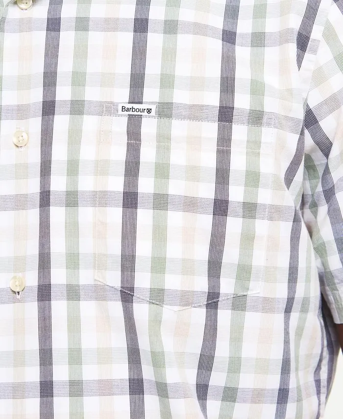 Longstone Tailored ShortSleeved Shirt Red Men Barbour Shirts