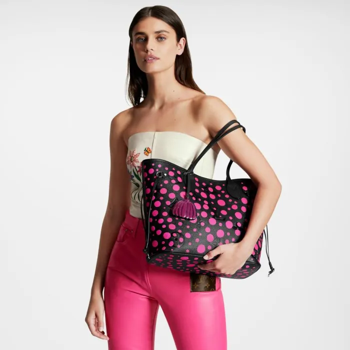 Louis Vuitton Neverfull Bag Louis Vuitton LV X YK Neverfull MM M46419 Noir Fuchsia 8211 Louis Vuitton Handbag Store 8211 Women
