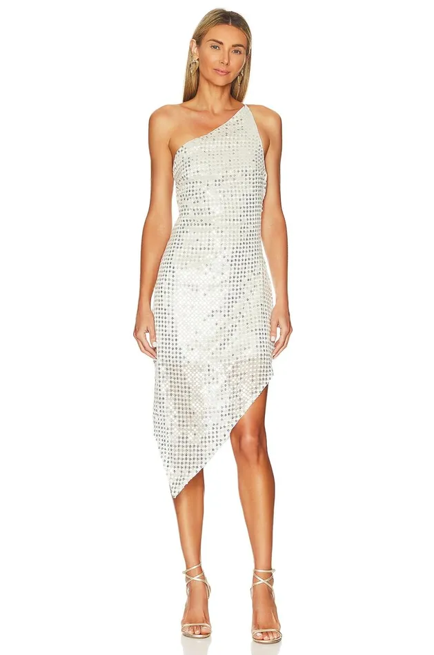 Lovers and Friends Dresses Women Cassie Midi Dress Disco White