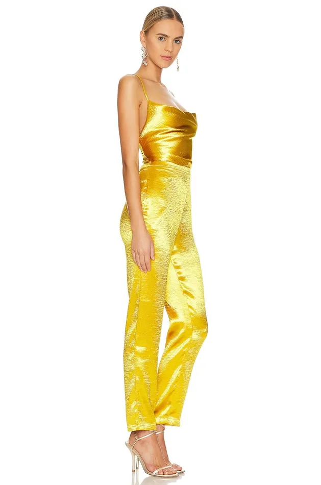 Lovers and Friends Jumpsuits Women Britt Jumpsuit Prosecco Gold Lovers and Friends Jumpsuits Women Britt Jumpsuit Prosecco Gold