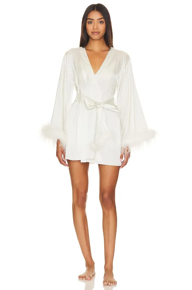Lovers and Friends Lingerie and Sleepwear Women Fleur Robe Ivory Lovers and Friends Lingerie and Sleepwear Women Fleur Robe Ivory