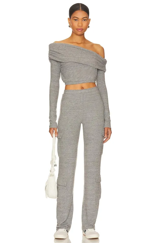 Lovers and Friends Loungewear Women Bari Cargo Pant Heather Grey Lovers and Friends Loungewear Women Bari Cargo Pant Heather Grey