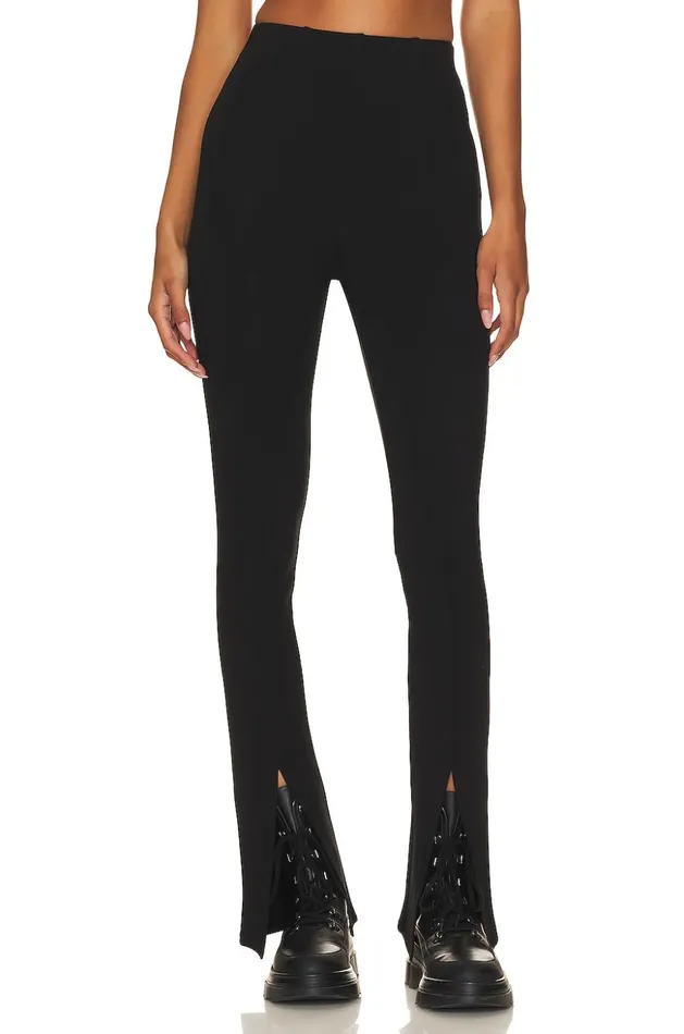Lovers and Friends Pants Women Montrose Split Hem Pant Black