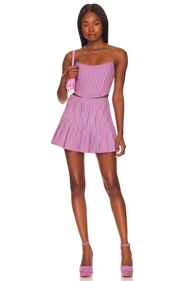 Lovers and Friends Skirts Women Torrance Mini Skirt Pink Plaid Multi Lovers and Friends Skirts Women Torrance Mini Skirt Pink Plaid Multi