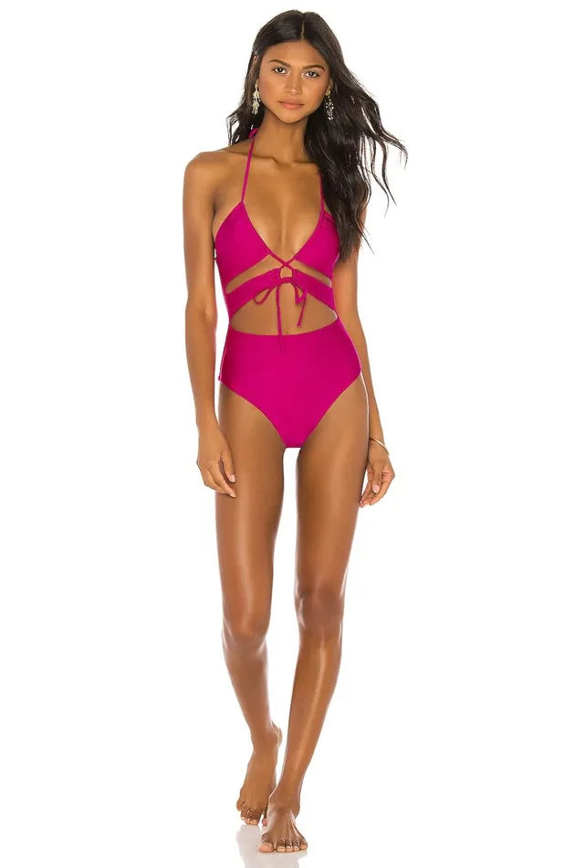 Lovers and Friends Swimsuits and CoverUps Women Aliah One Piece Hot Magenta