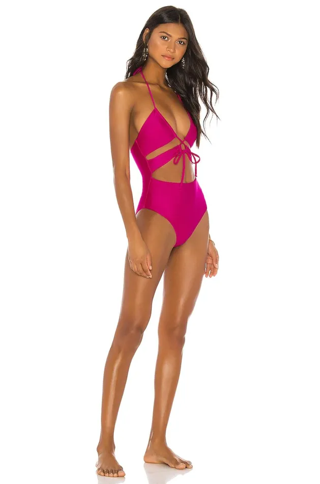 Lovers and Friends Swimsuits and CoverUps Women Aliah One Piece Hot Magenta Lovers and Friends Swimsuits and CoverUps Women Aliah One Piece Hot Magenta