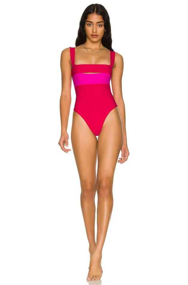 Lovers and Friends Swimsuits and CoverUps Women Daytona One Piece Red and Pink