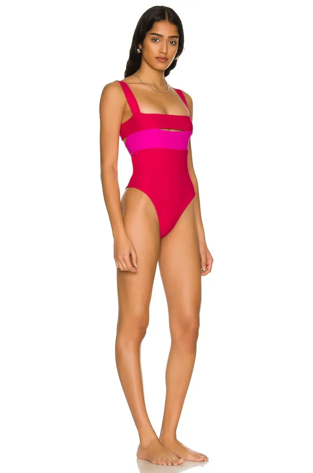 Lovers and Friends Swimsuits and CoverUps Women Daytona One Piece Red and Pink Lovers and Friends Swimsuits and CoverUps Women Daytona One Piece Red and Pink