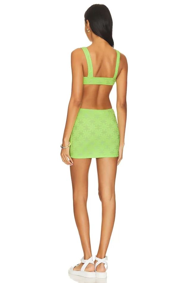 Lovers and Friends Swimsuits and CoverUps Women In My Moment Mini Dress Neon Green
