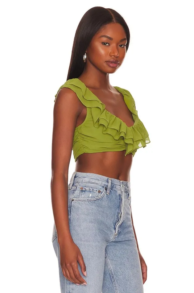 Lovers and Friends Tops Women Caputo Crop Top Green Lovers and Friends Tops Women Caputo Crop Top Green