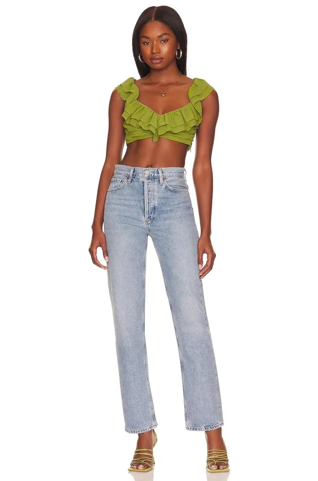 Lovers and Friends Tops Women Caputo Crop Top Green Lovers and Friends Tops Women Caputo Crop Top Green