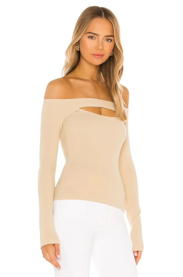 Lovers and Friends Tops Women Cut Out Off Shoulder Top Nude Lovers and Friends Tops Women Cut Out Off Shoulder Top Nude
